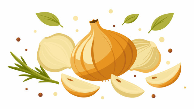 The aroma of freshly chopped onions and garlic blended flawlessly with the subtle hints of cumin and oregano creating a tantalizing scent that filled the air.. Vector illustration