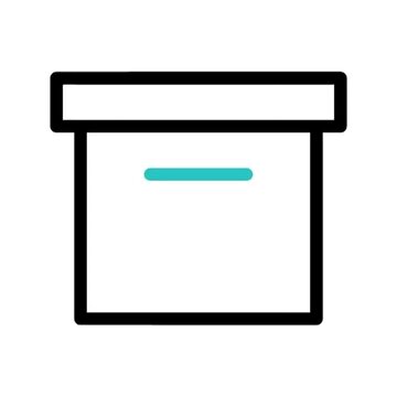 Simple Line Icon of a Closed Cardboard Box for Packaging or Storage