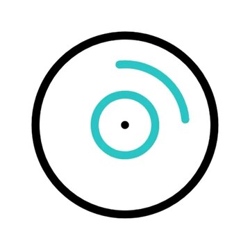 Retro Vinyl Record Icon Music, DJ, Vintage, Audio, Analog