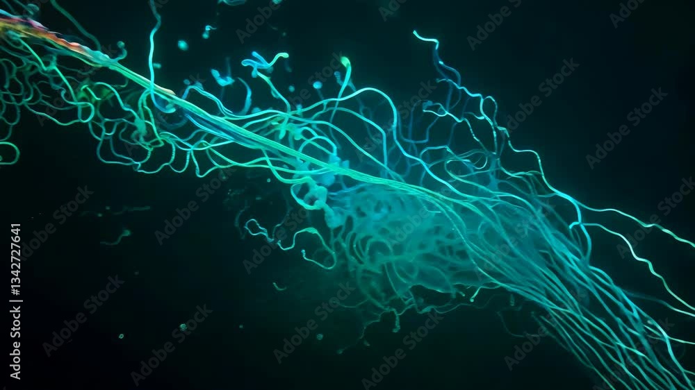 Aufkleber abstract patterns of flowing light in water. for video overlay