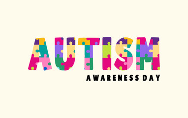 World Autism Awareness Day poster template. vector illustration