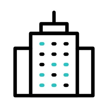 Modern Office Building Icon Clean Design for Architecture and Business Projects