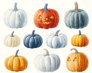 Festive Autumn Pumpkins Collection.