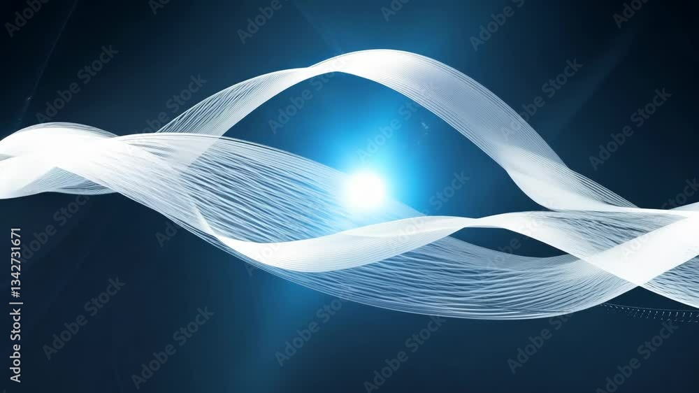 Poster light patterns in a flowing, abstract design for video overlay