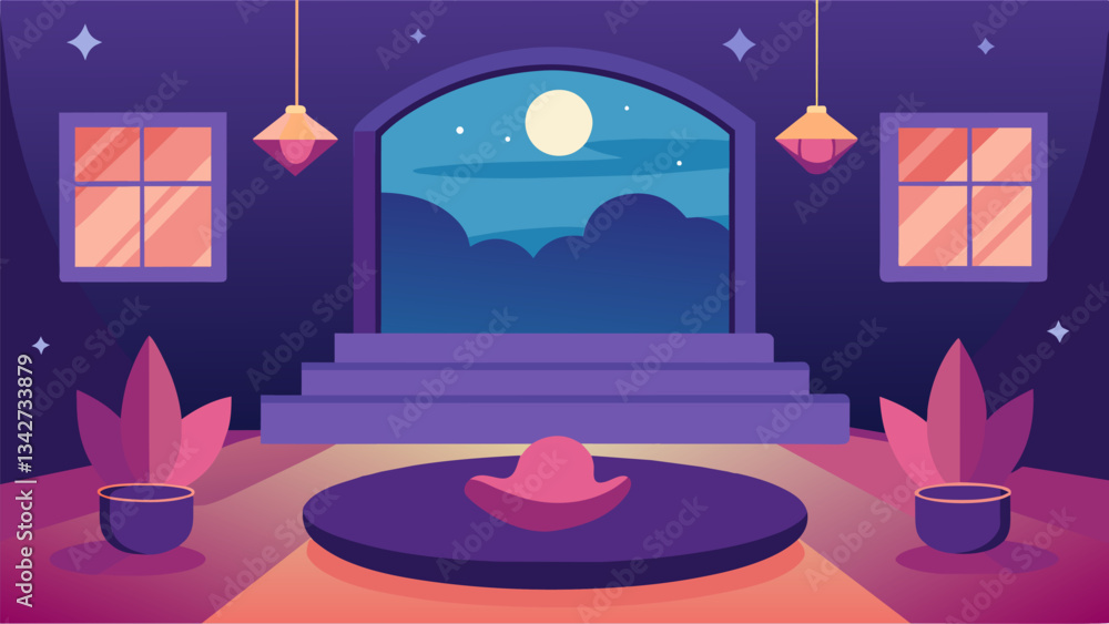 Aufkleber a meditation room with soft lighting and comfortable pillows where guests can unwind and let go of t