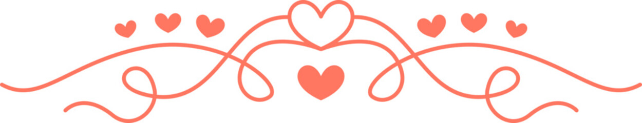 Decorative Ornament Love Heart Border Element