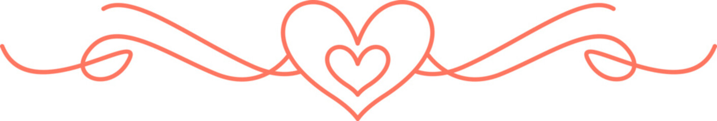Decorative Ornament Love Heart Border Element