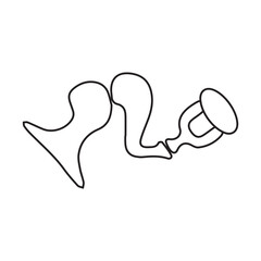 ossicles bone line icon