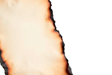 Material for burnt paper synthesis. Roughly burned and torn paper.