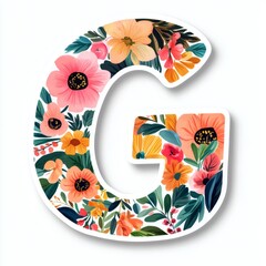 Floral-themed letter G