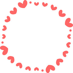 Love Heart Circle Frame Border Element
