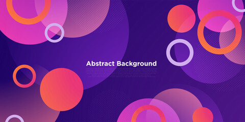 Abstract colorful purple and orange circle 3D pattern background. Modern and trendy concept pattern design. Eps10 vector