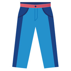 Isolated blue denim jeans, a casual cotton garment