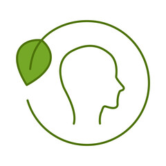 Ecology and Nature Green Icon. Concept of Green Technology, Climate Change, Environmental Sustainability Symbol in Minimal Style. Editable Stroke Vector Illustration Line Icon