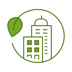 Ecology and Nature Green Icon. Concept of Green Technology, Climate Change, Environmental Sustainability Symbol in Minimal Style. Editable Stroke Vector Illustration Line Icon