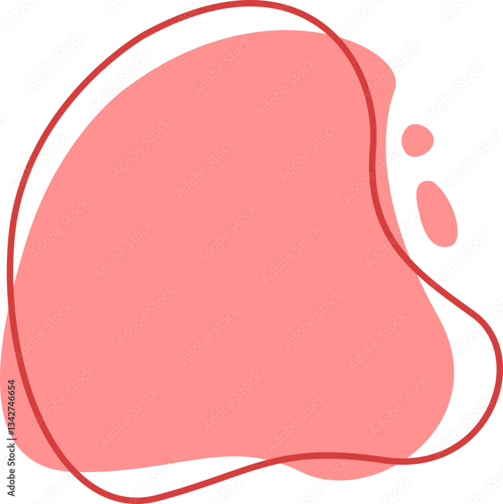 Poster colourful blob decoration element set