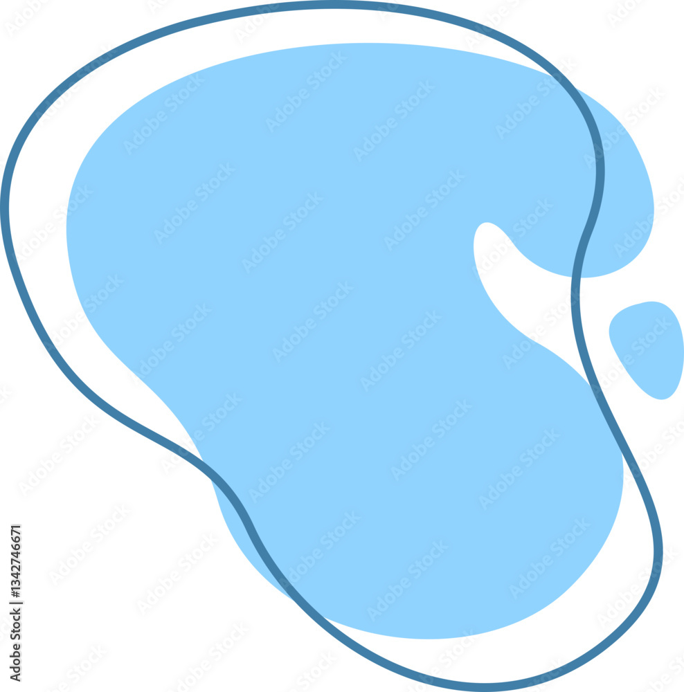 Poster colourful blob decoration element set