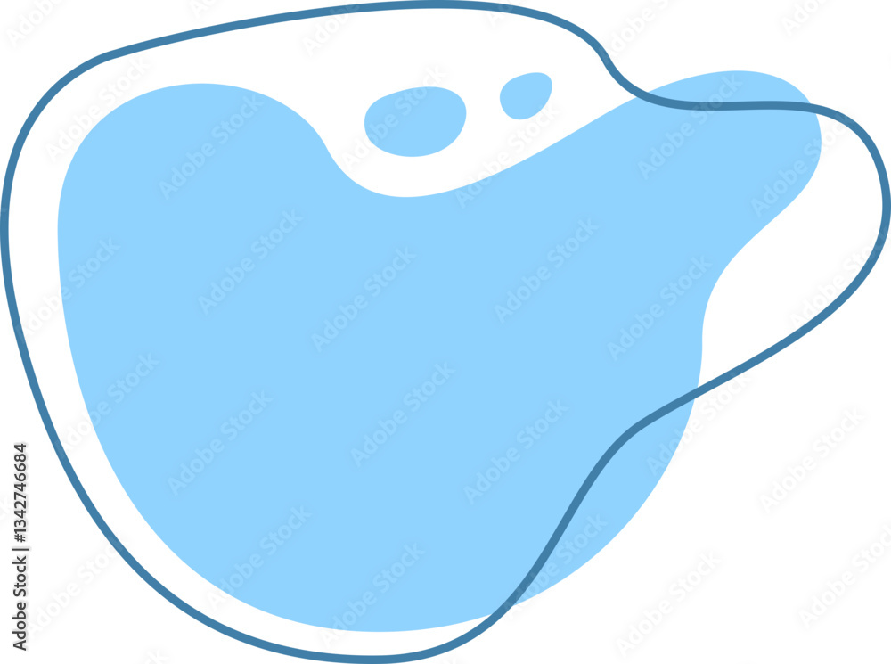 Poster colourful blob decoration element set