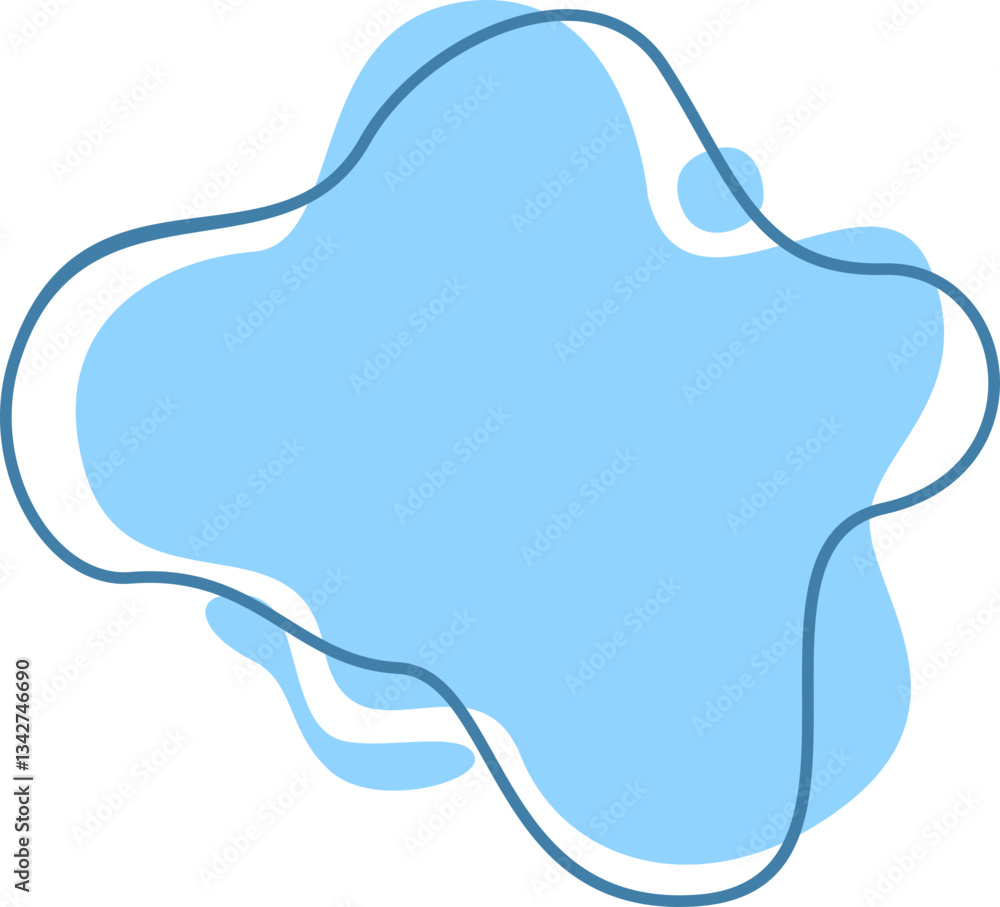 Poster colourful blob decoration element set
