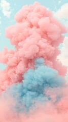 Fototapeta premium Pastel Smoke Cloud Sky Burst.