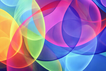 Abstract Colorful Waves Flow Dynamically