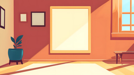 Warm-toned minimalist interior decoration background picture