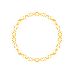 gold lace circle frame