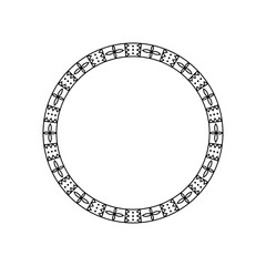 luxury round frame border