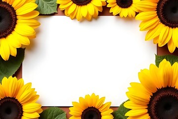 frame of sunflowers