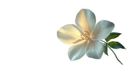 Magnolia Blossom: Delicate magnolia flower in full bloom, radiating purity and grace, with a soft glow enhanced by the sunlight, embodying nature's exquisite artistry.