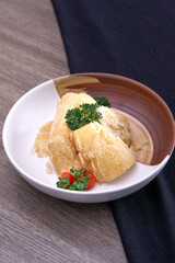 a plate of indonesian snack fried cassava