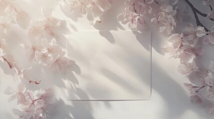 Graceful Impressions A Delicate Note Paper Mockup with Floral Accents