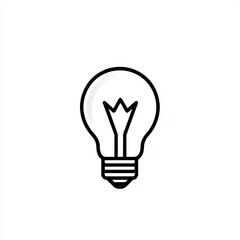 Simple lightbulb icon on white background