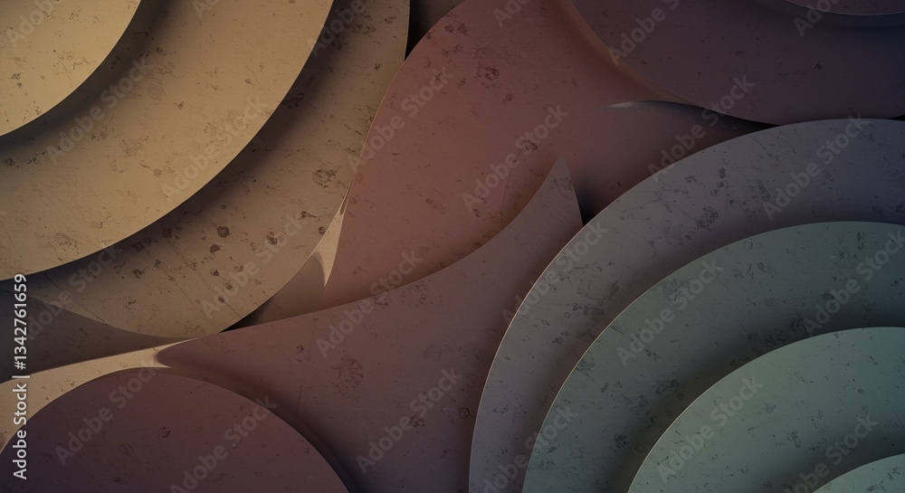 Poster a series of circles with a brownish color