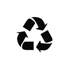 Obraz premium Recycling symbol graphic on white background