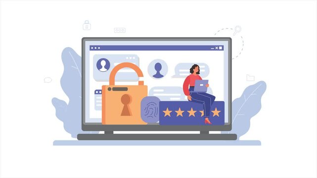 Illustration of Online Privacy and Cybersecurity Awareness with Virtual Identity Protection