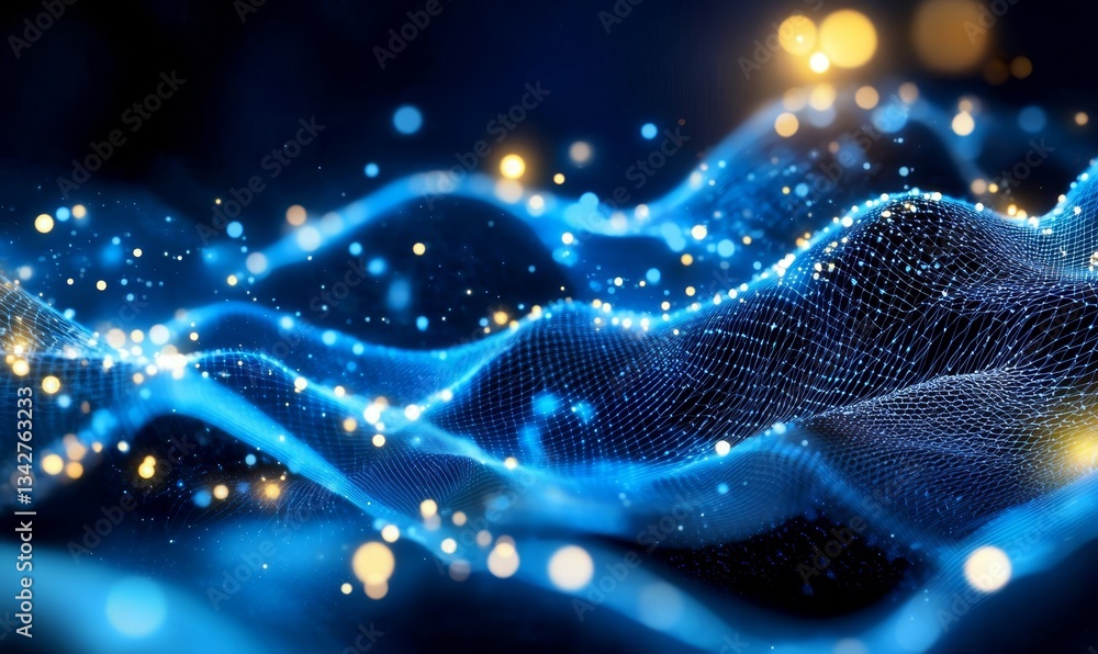 Poster abstract technology lines creating a futuristic background.