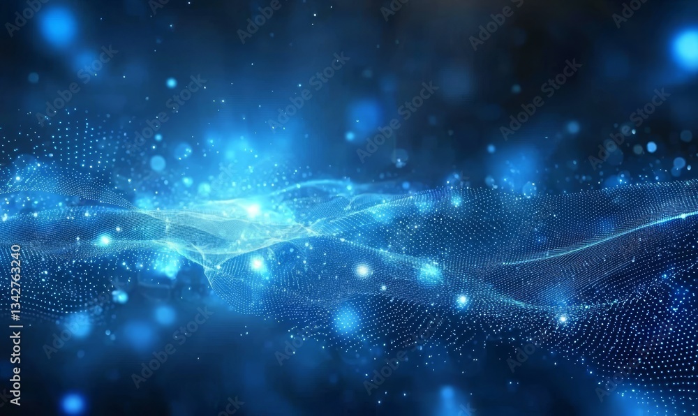 Poster abstract technology lines creating a futuristic background.