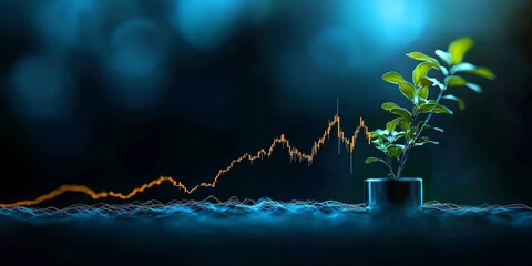 Investment financial data illustrating profit increases. 