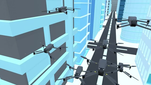 drone squad, Quadro copters, control system, high-tech technology, military technology, background, abstraction