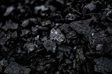 Natural black wood charcoal texture background