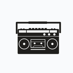 radio tape silhoutte vector design