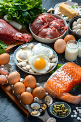 Visual Guide to Diverse Dietary Sources Rich in Essential Vitamin B12