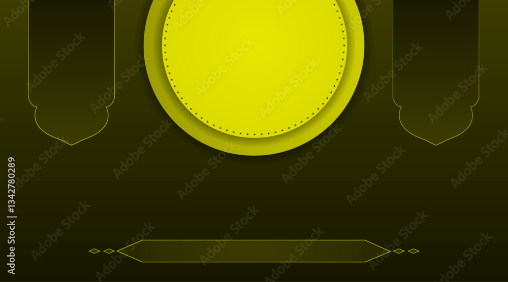 Poster abstract banner background | modern presentation blog template | 3d circular card design with shadow