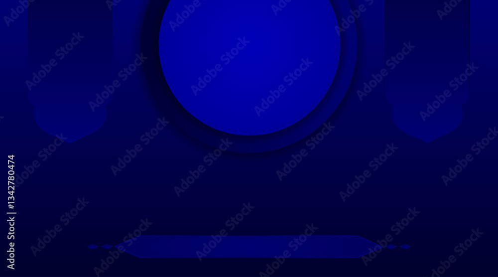 Poster abstract banner background | modern presentation blog template | 3d circular card design with shadow