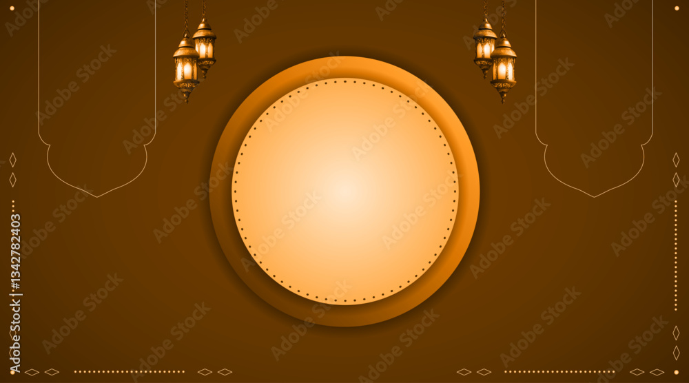 Poster abstract banner background | modern dotted pattern elegant template | 3d circular card design with l