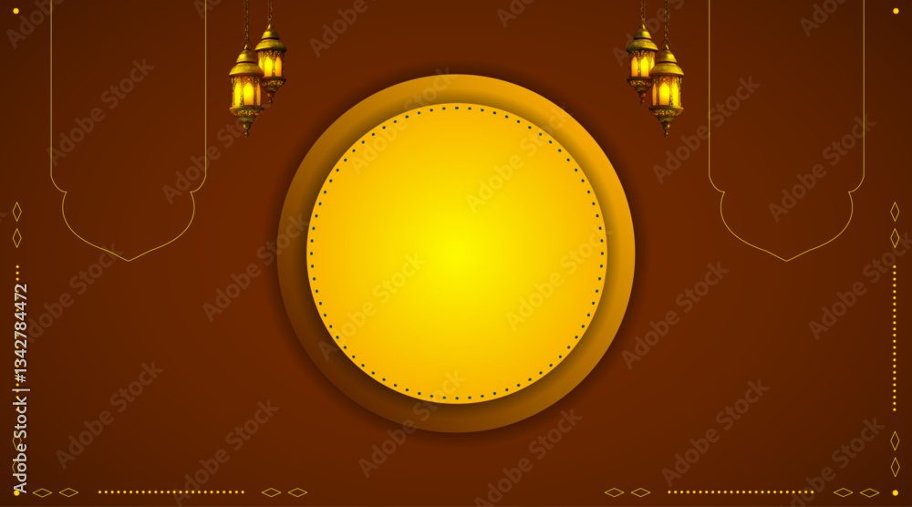 Poster abstract banner background | modern dotted pattern elegant template | 3d circular card design with l