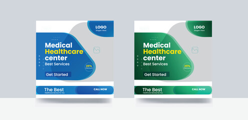 Obraz premium Medical banner social media post banner template web Instagram banner design template