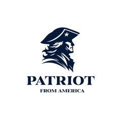 classic american patriot revolution war logo design