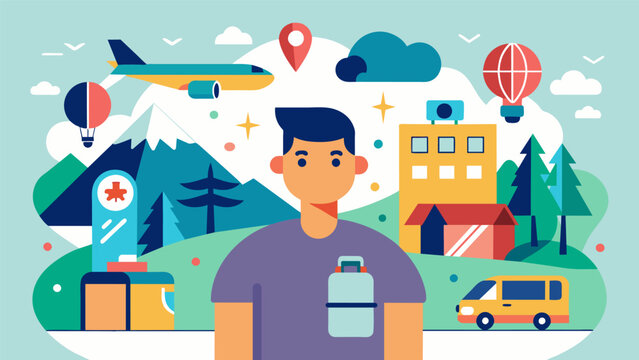 A focus on experiences rather than material possessions such as traveling to new places or trying new hobbies.. Vector illustration